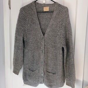 Handmade By Rose Cirimale Grey Button Cardigan Womens